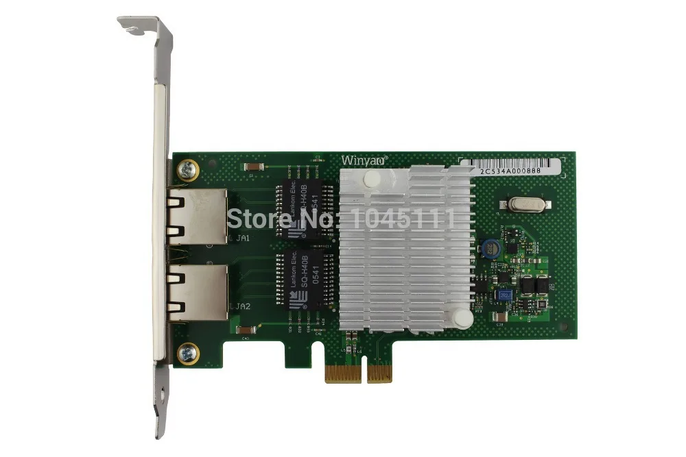 Winyao WY580T PCI-e X1 2x RJ45 Gigabit Ethernet Network Adapter NIC For Desktop Computer intel82580 I340T2 VLAN Diskless ROS