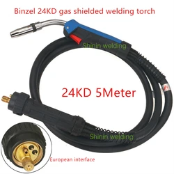 24KD Torch Professional 250A MIG Torch MAG Welding Torch Gun 5M Air-cooled Euro Connector for MIG MAG Welding Machine