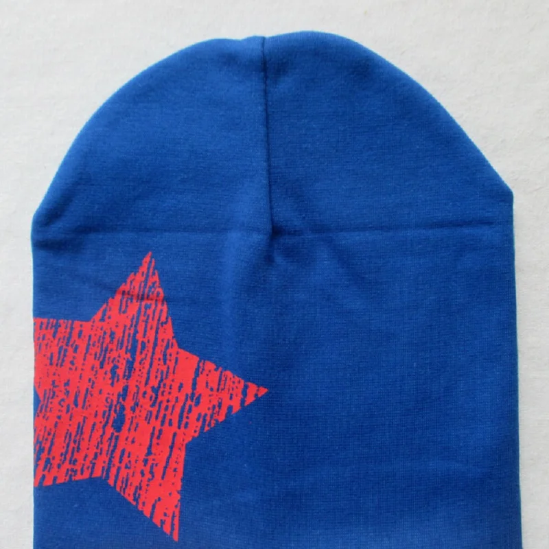 Autumn Winter Baby Boy Star Printing Cotton Beanie Hat Kids Caps