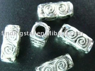 180Pcs Tibetan silver spiral cube spacer beads A44