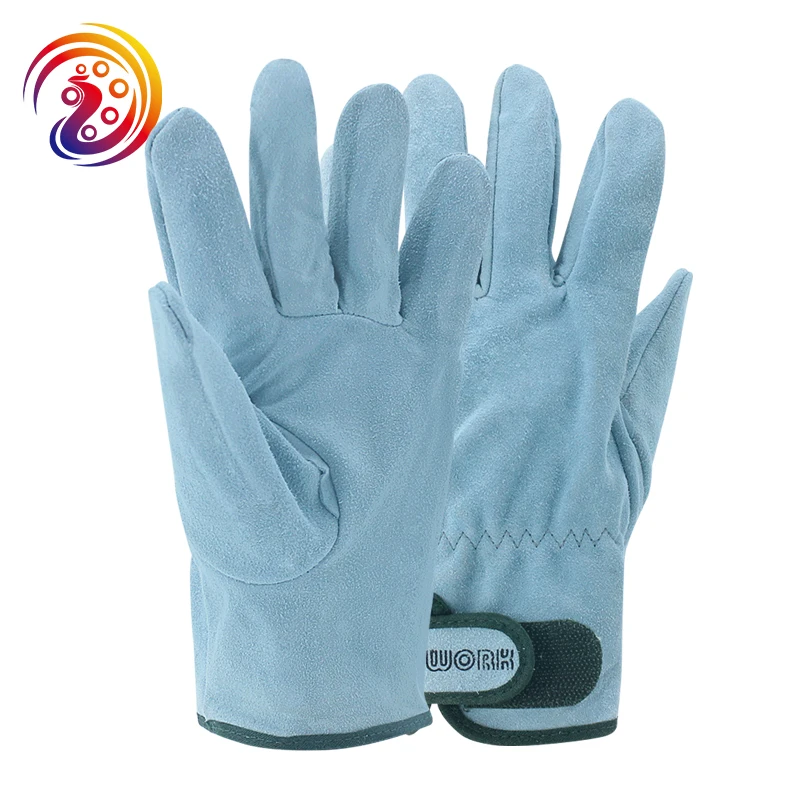 

OLSON DEEPAK Cow Split Leather Factory Driving Gardening Handling Industry Work Gloves 146 Free Shipping