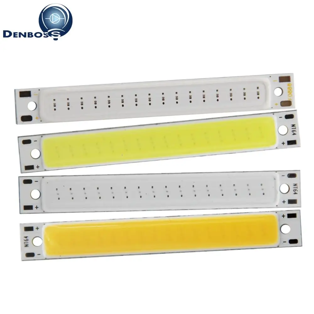 big promotion 60x8mm COB LED Strip 3W 2V 3V DC for work lamp DIY Bike light Bulb Warm White Blue Red led cob tubes Light source