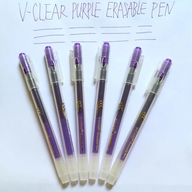 

VCLEAR Purple Ink Can Be Erased Gel Pen Gift Writing Pen 0.7mm Pen Tip Erasable Refill Pen Student School Office Stationery