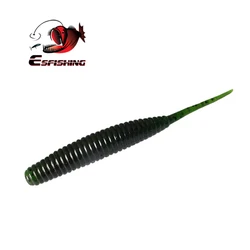 ESFISHING Soft Silicone Bait ML Tail 100mm 6pcs Stick Tail Bass Pike Pesca Baits Jigging Zander Isca Artificial Fishing Lure