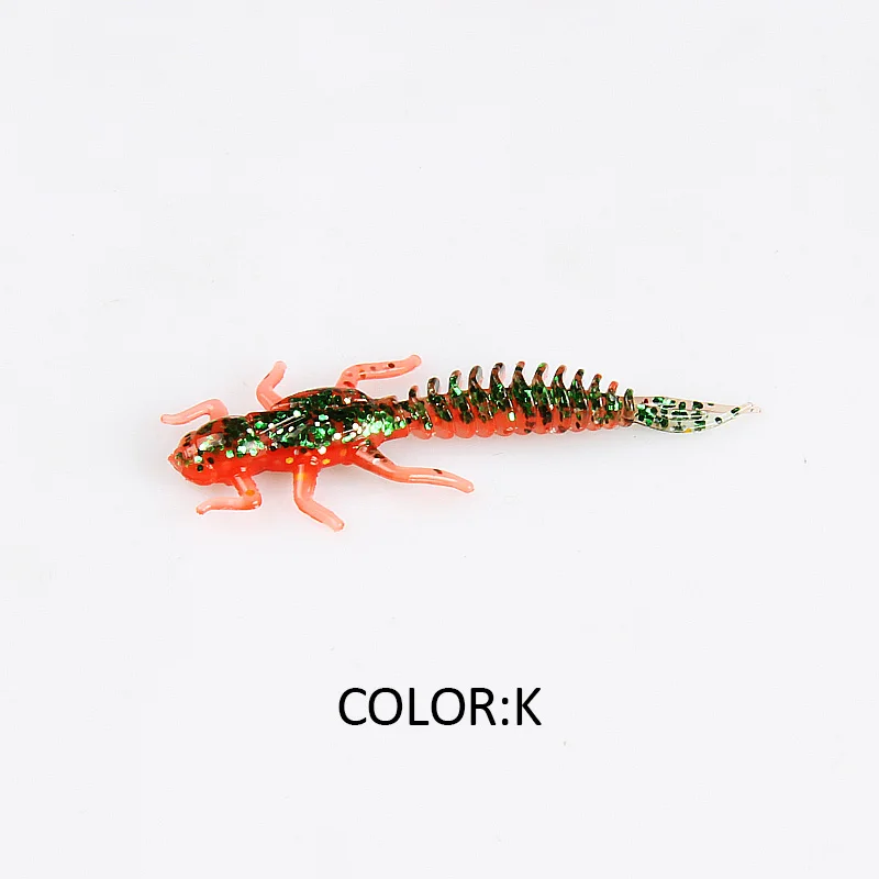 2019 neue Erreichen Weiche Köder Weiche Kunststoff Köder Larve 6 cm/5 cm Schwimmende Süßwasser Swimbaits Silikon Weichen Köder wurm Für Angeln