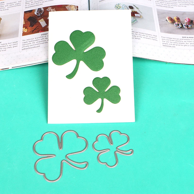 DUOFEN METAL CUTTING DIES shamrock leaves stencil metal Cutting dies for DIY papercraft project Scrapbook Paper Album 2019 new