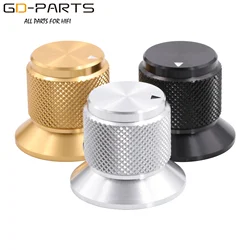 Capuchon de bouton de potentiomètre de volume entièrement en aluminium massif usiné, trou de 6mm, HiFi Audio JEMedals, bricolage, noir, argent, or, 30x25mm