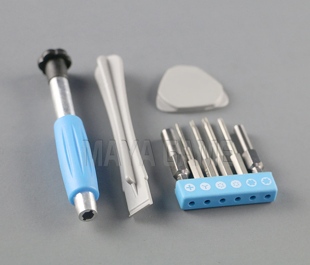 Blue Universalไขควงชุดปลดล็อกชุดเต็มTri-Wingไขควงชุดซ่อมเครื่องมือสำหรับNintend Switch/ SNES/ DS/3Dsxl/Psp