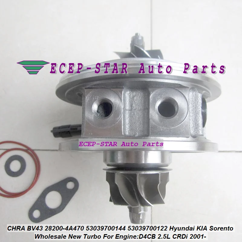 

Turbo CHRA Cartridge Core BV43 28200-4A470 53039880144 53039880122 Turbocharger For Hyundai For KIA Sorento 01- D4CB 2.5L CRDi