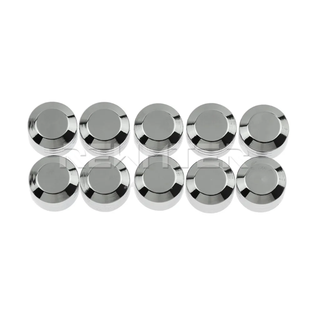 10xMotorcycle Head Bolt Cap Schrauben Topper Screw Cover 9mm Black/Chrome For Harley Touring Twin Cam Dyna Sportster XL Softail