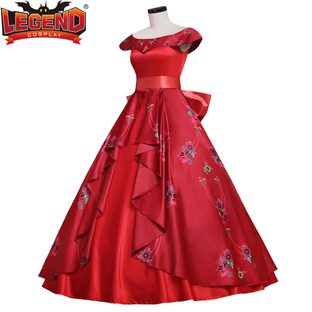 Elena Princess Dress Princess red ball gown Dress Costume Adult Women's Fancy Dress Halloween Carnival Costume Cosplay