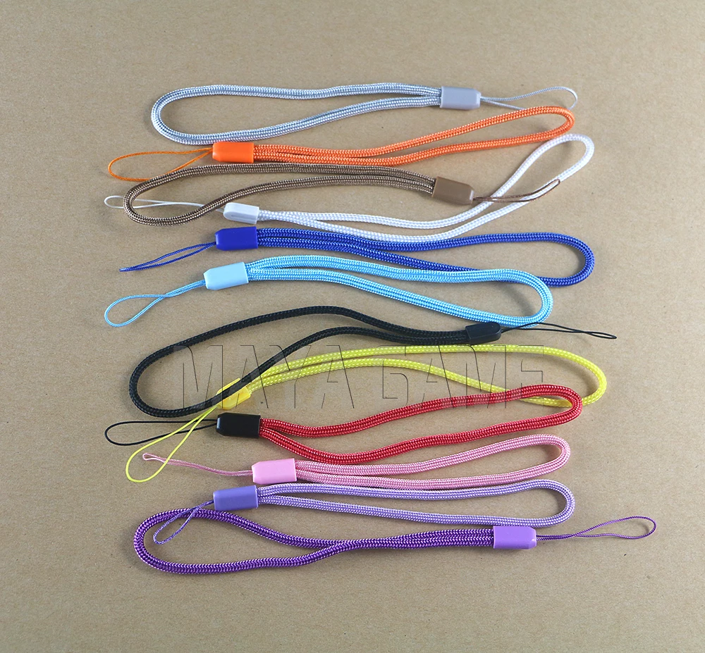 10pcs OCGAME Rainbow Braided Lariat Lanyard Wrist Rope For GBA GBA SP Hand Strap