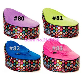 

Discojelly balls with multi color tops baby bean bag chair - 2 upper covers kids beanbag toddlers seat - waterproof - cover only