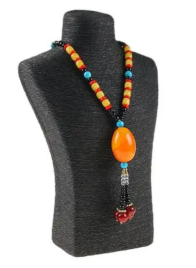 PVC Design Jewelry Pendants Woman Rope Mannequin Necklaces Bust Stand Bust Jewellery Display Stand Shelf Holder Packaging