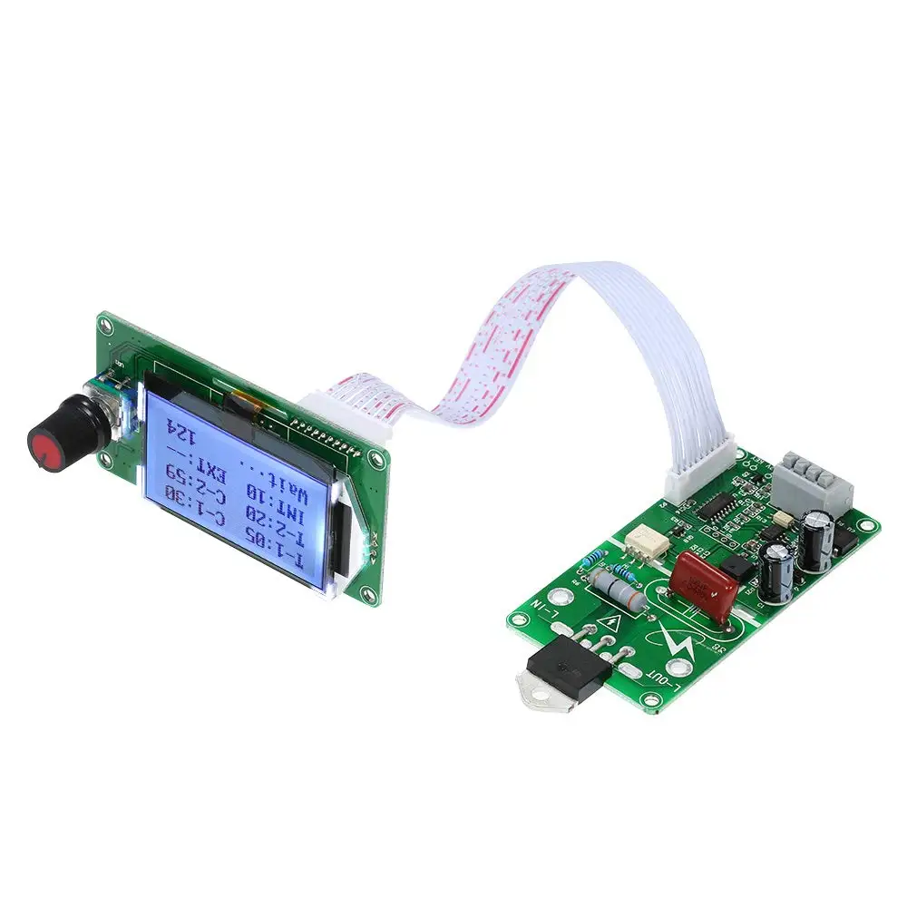 100A 40A lcd display Digital Double Pulse Encoder Spot Welder Welding Machine Transformer Controller Board Time Control Aokin