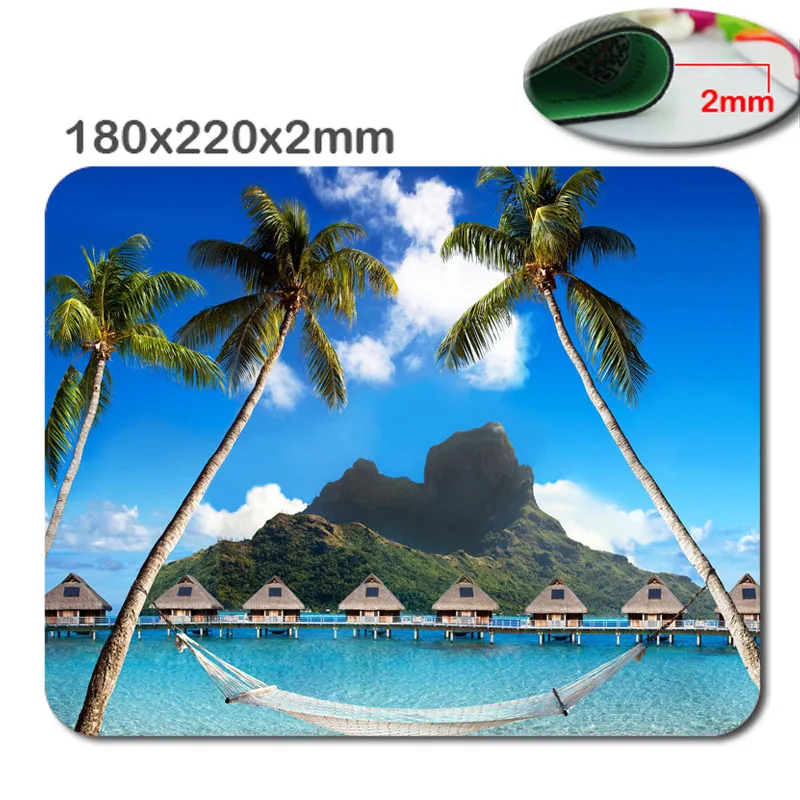 Mairuige Mairuige PAD  Inches Mouse Pad - Tropical Island  Custom Standard Oblong Mouse Pad Gaming Mousepad in 220mm*180mm*2mm