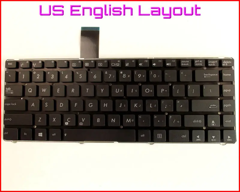 New Keyboard US English Version for ASUS K45A K45E K45V K45VD K45VJ K45VM K45VS K45D K45DE K45DR Laptop No Frame