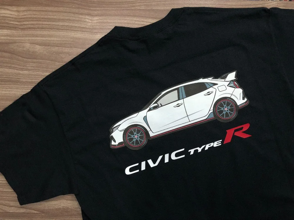 Tシャツ-クラシックな日本の車のファン,シビックfk8,タイプr,2019