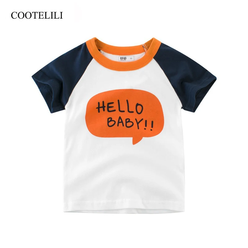 COOTELILI Cute Animal Dinosaur Children Boys T Shirt Baby Clothes Summer Cartoon Kids Girls Tee Tops Shirts 90-140cm