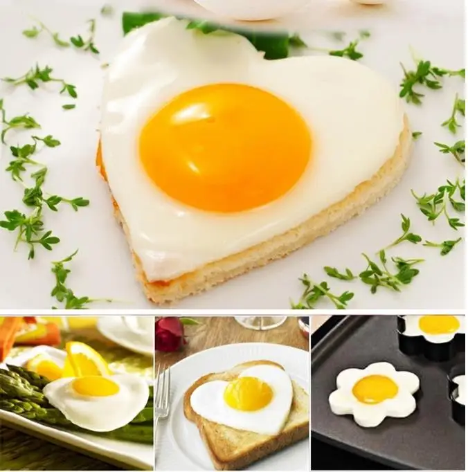 200pcs/lot Fast Shipping DIY Stainless Steel Fried Egg Shaper Pancake Mould Mold Kitchen Cooking Tools