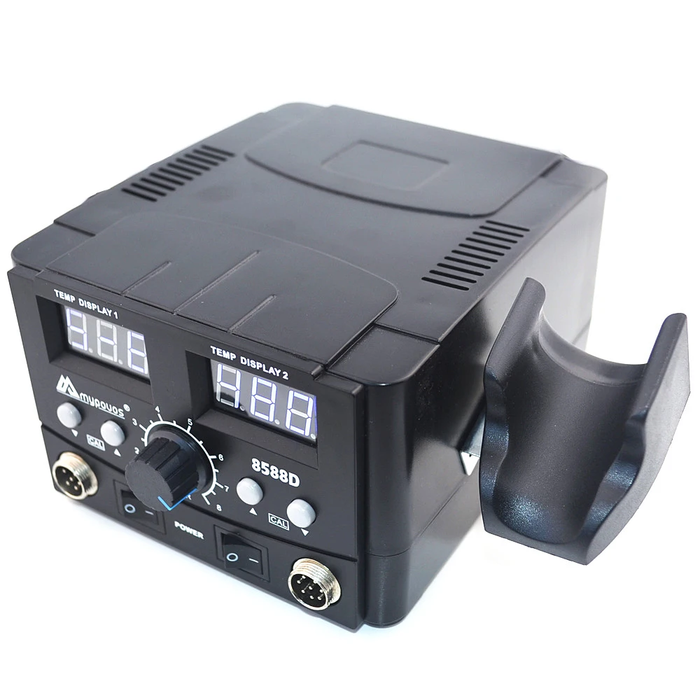 Estación de soldadura para reparación SMD, dispositivo para soldar con pistola de aire caliente digital ESD de 800 W, 220 V, 2 en 1, actualización