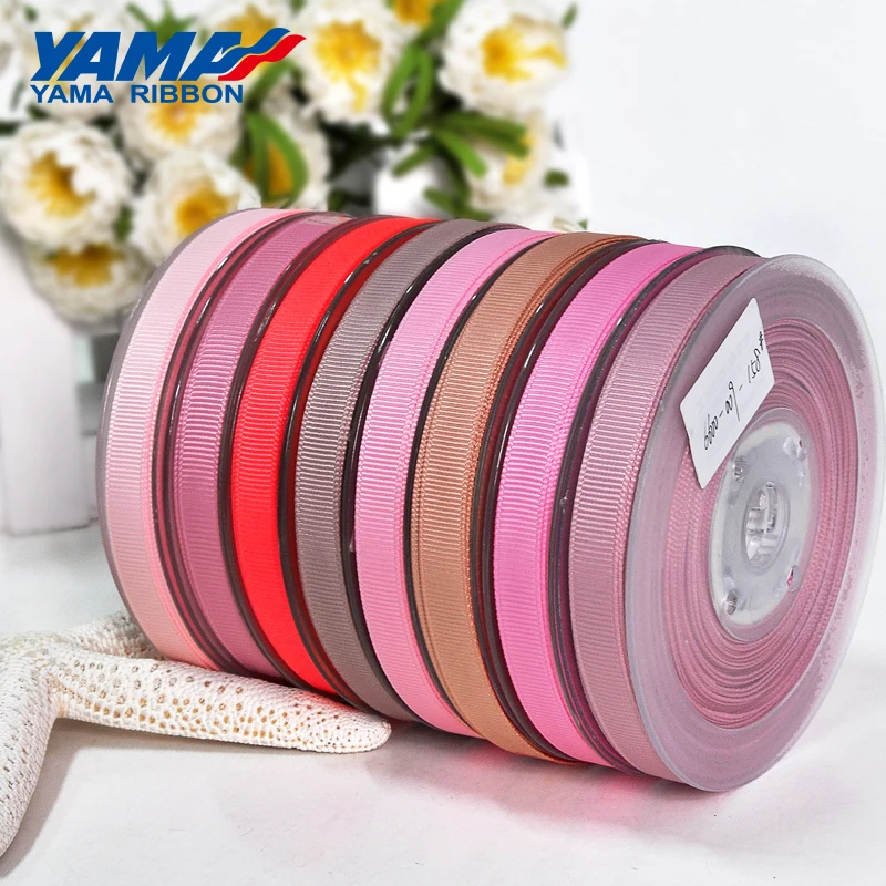 YAMA Grosgrain Ribbon 6 9 13 16 19 22 mm 100 yards/lot Black White Silver Red Solid for Packing Diy Decoration Wedding Party