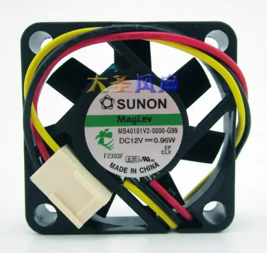 SUNON MB40101V2-0000-G99 40*40*10 12 فولت 0.96 واط ثلاثة سلك مروحة هيدروليكية