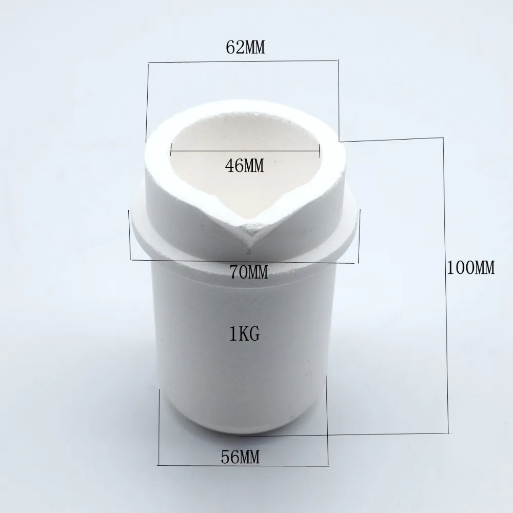 金と銀用の溶融石英るつぼ,プラチナ,1kg