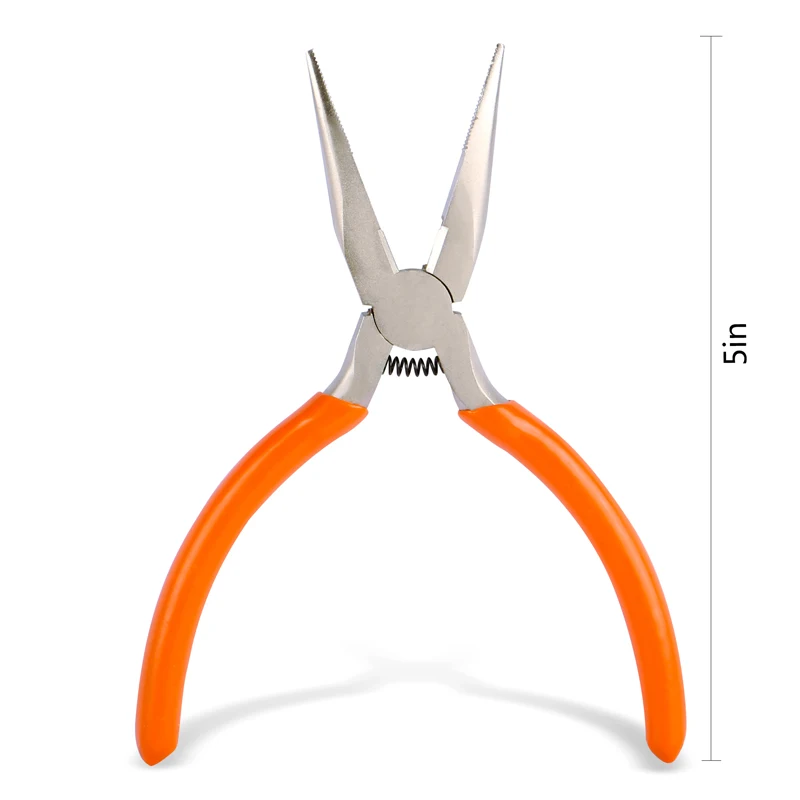 JAKEMY 5 inch Electrician Long Nose Pliers Alicates Pinze Chrome-Vanadium Needle Nose Pliers Repair Hand Tools