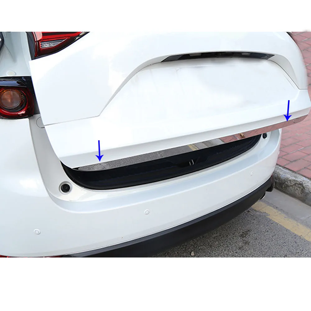 Stick Stainless Steel Rear Door Tailgate Frame Plate Trim Lamp Trunk For Mazda CX-5 CX5 2nd Gen 2017 2018 2019 2020 2021 2022