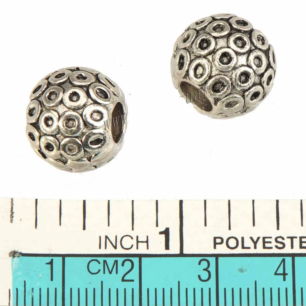 10pcs Beads 14mm DIY Large 5mm Hole Solid Ball Metal Handcrafts Accessory Supplie Jewellery Components Things To Make Bracelets