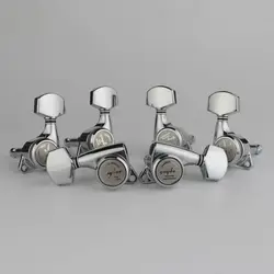 GUYKER Chrome Guitar Locking Tuners Electric Guitar Machine Heads Tuners Lock Silver Guitar Tuning Pegs ( With packaging)