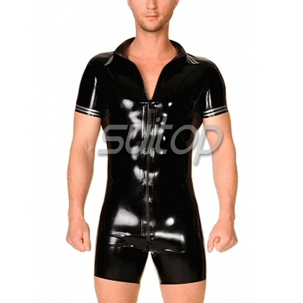 

Men's Suitop latex rubber fetish leotard sexy bodysuit