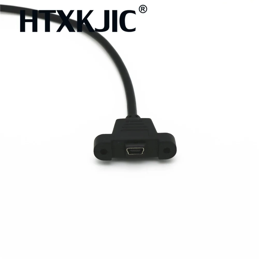 30cm 50cm Mini USB Cable 5 Pin Male to Female Panel Mount Type Mini USB Extension Adapter Cable Wholesale