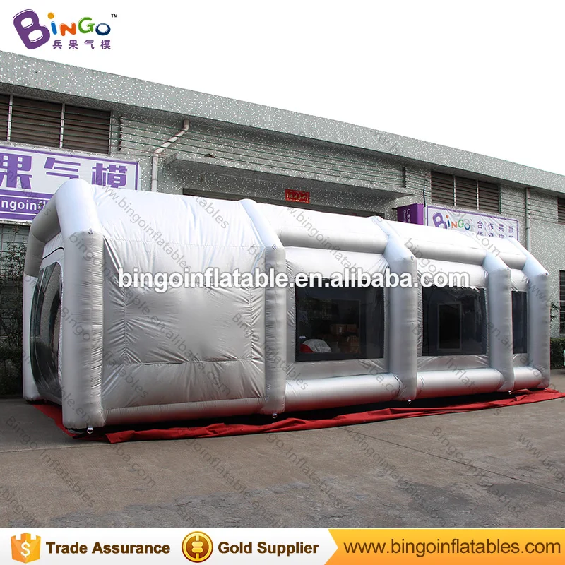 Free Delivery 9X4X3M Inflatable Spray Paint Booth for Sale Mobile Workshop Painting Cabin High Quality Dust Proof Room Toy Tent