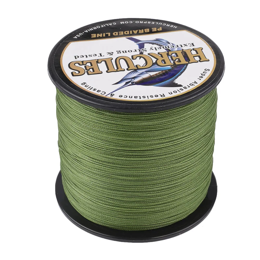 Ship From Russia Hercules 8 Strands Braided Fishing Line Carp Fish Wire 100M 300M PE 10 20 30LB Multifilament Wire Army Green