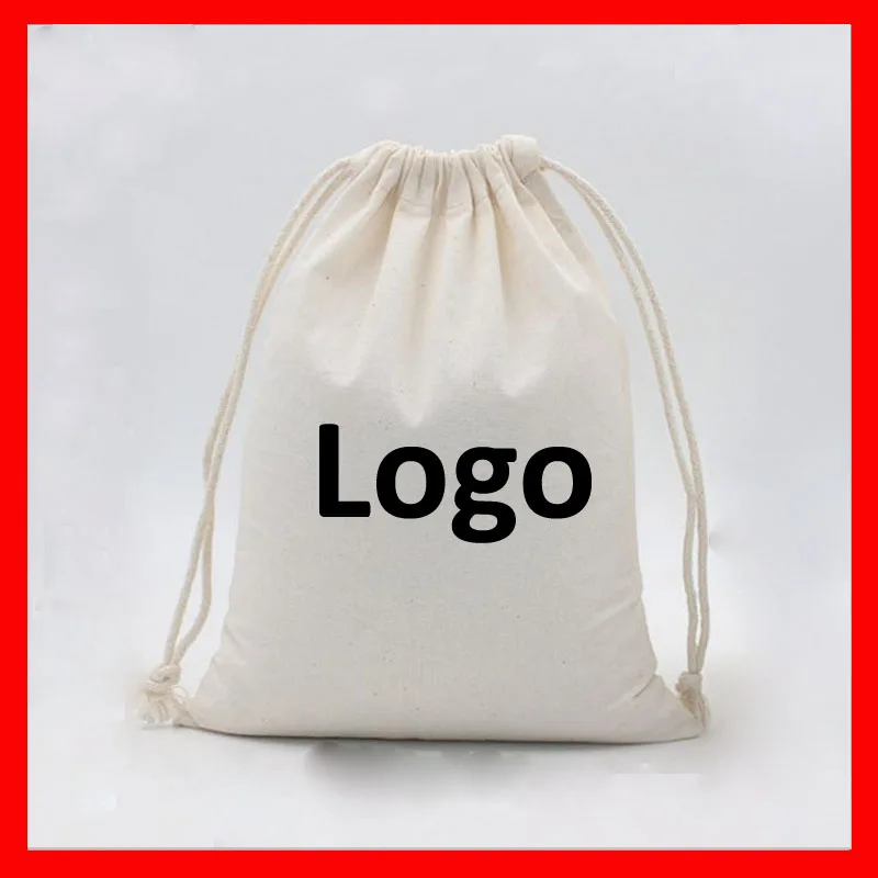 

100pcs Pack Wholesale High Quality Small Cotton Drawstring Bags 4x6