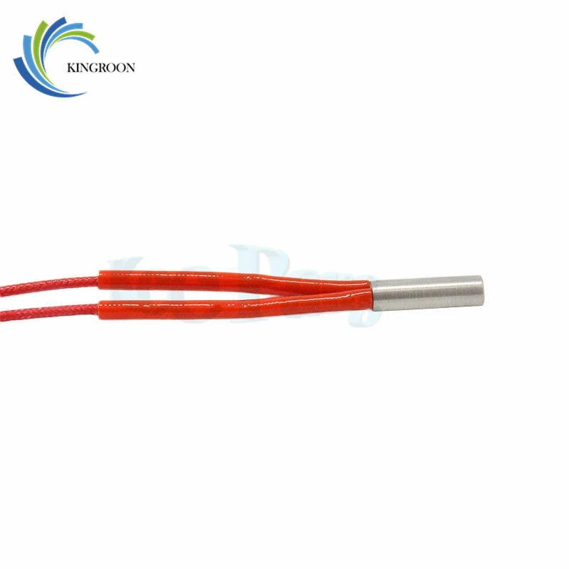 KINGROON 1PC 12V 40W Ceramic Cartridge Heater 6mm*20mm For Extruder 3D Printers Parts Heating Tube Heat 12V40W 1M Extrusion Part