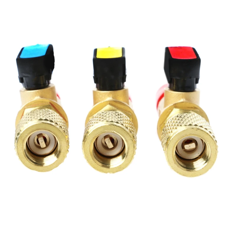 1pc 1/4 "Maschio a 1/4" Femmina SAE Dritto Valvola a Sfera AC di Ricarica Per R22 Refrigerante