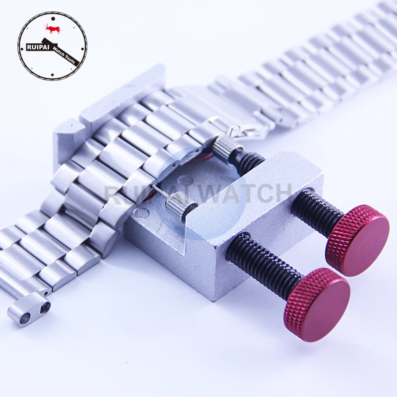 RP-5040 40mm Big Size Stainless Steel Watch Strap Adjust Tool Screw Type Watchband Link Pin Removal Tool with 3 pcs Punch pins