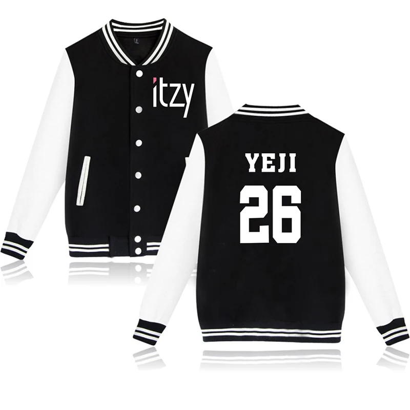 

Itzy Kpop Fashion Design Baseball Jacket Men Women Hoodie Sweatshirts Coat Tops Casual Long Sleeve Hoodies Jackets Plus Size 4XL