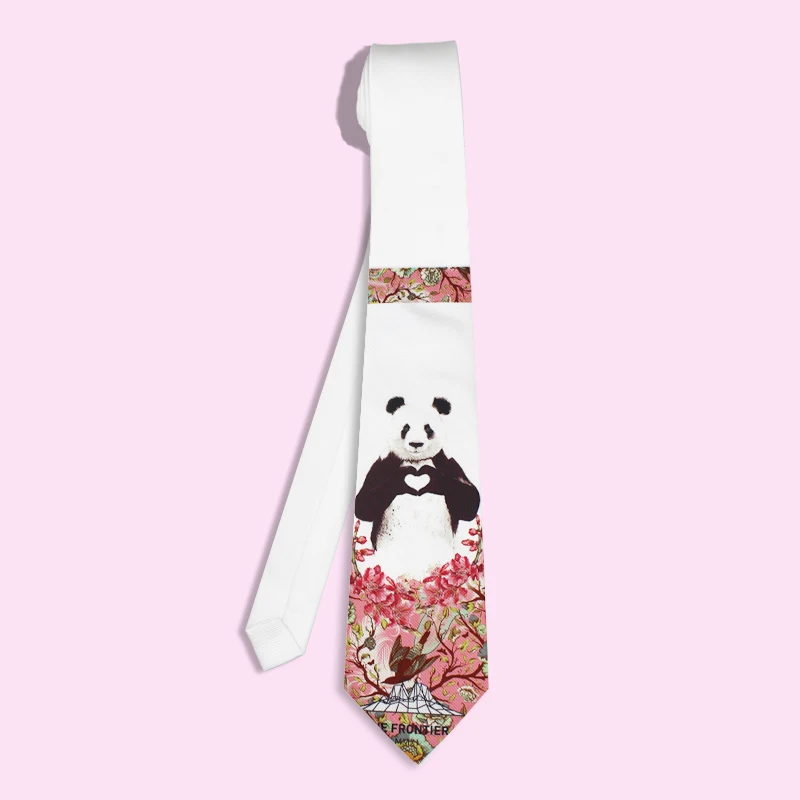 Free Shipping New Male mens casual fashion man British Groom Ceremony Dress Up Casual necktie Tie party  Bear PANDA 8cm 6cm