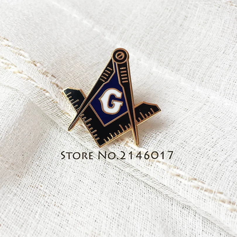 

50pcs Blue Lodge Freemason Lapel Pins Badges Compass and Square Enamel Brooches and Pin Masonic Regalia Metal Craft Fellow Gift