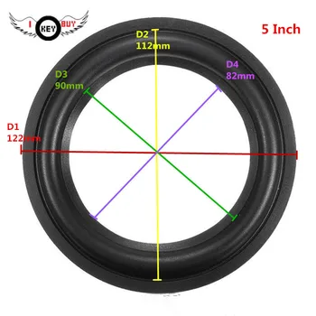 10 개/몫 5 인치 스피커 혼 폼 에지 122x90x82mm 액세서리 서스펜션 에지 접이식 서라운드 링 수리 부품 