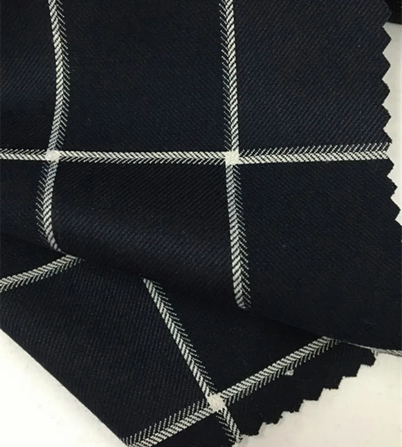 The spring and autumn Plaid Wool Suit Fabrics imported wholesale handmade DIY wide leg pants for men and women