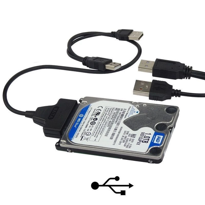 

Кабель-адаптер USB 2,0 для SATA 22 Pin 7 + 15 Pin для жесткого диска 2,5 дюйма HD