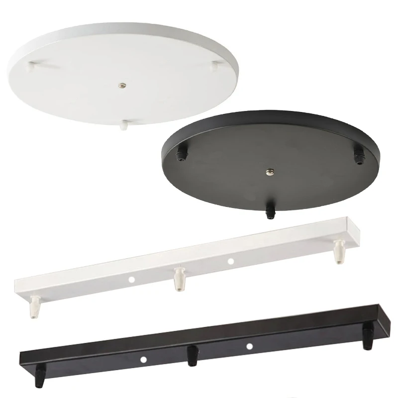 Pendant Lights Black/White Ceiling Plate Long Strip Round Disc Base Hanging LED Handing Lamps Special Accessories