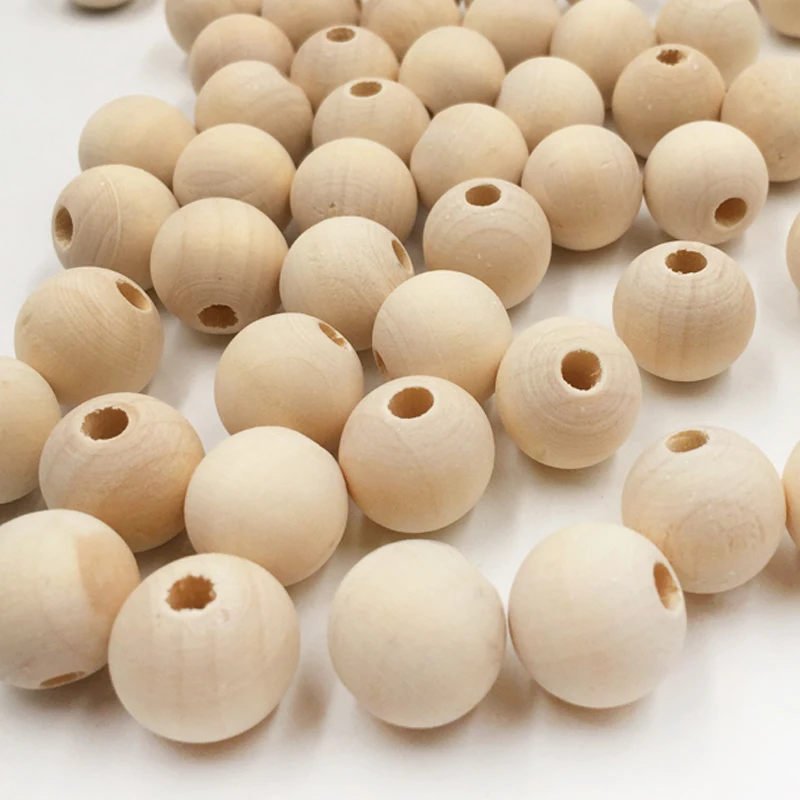 500pcs/lot 4/6/8/10/12/14/16/18/20mm Good Quality Natural Ball Wood Beads Round Spacer Wooden Beads For DIY Jewelry Making