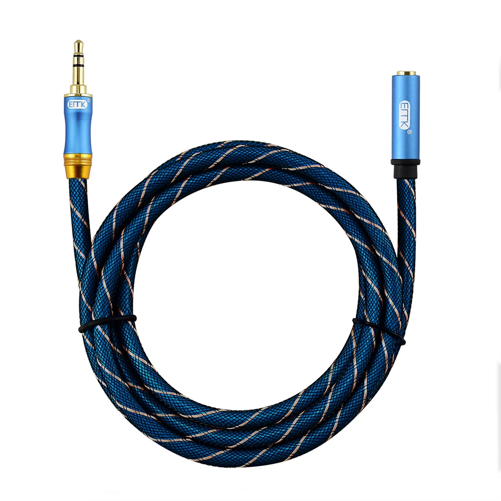 EMK 3.5mm Jack Audio Extension Cable 3.5 Male to Female Audio AUX Cable for Car Headphone MP3/4 Aux