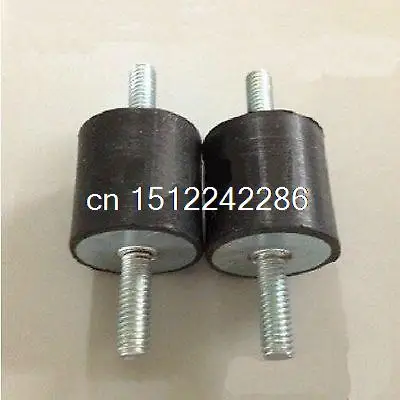 10 pcs Double end Thread M6*17 Rubber damper Rubber Mount Mount Size 25mm*20mm